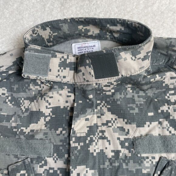 Unicor Camo Combat Coat Jacket Mens Medium US Army Long Digital Green Ripstop - Picture 6 of 15